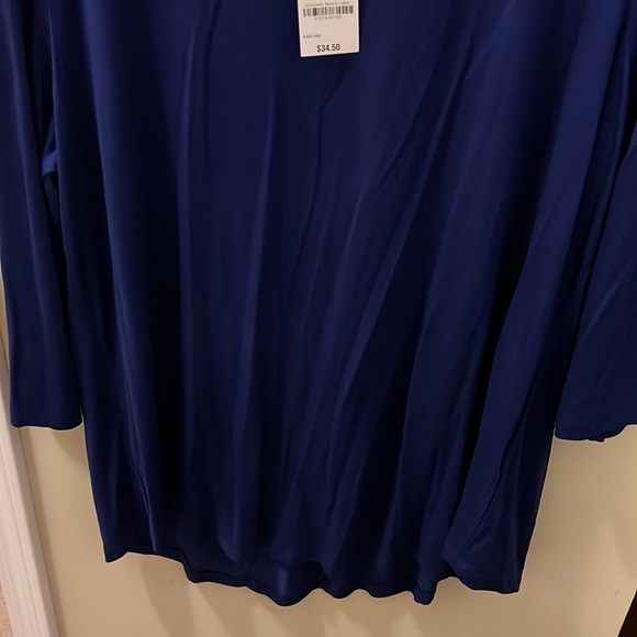 New blue Tunic top J&M collection from Macy’s - Picture 3 of 4